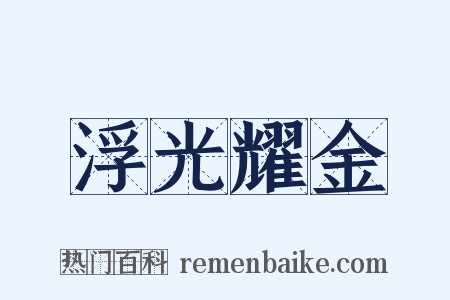 浮光耀金是什么意思的图片